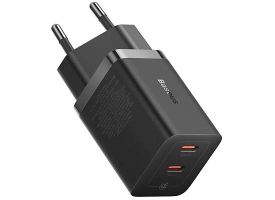 Baseus GaN5 Pro Fast Charger Dual Type C Port, 40W EU, BCT technology- Black
